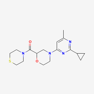 4-(2-Cyclopropyl-6-methylpyrimidin-4-yl)-2-(thiomorpholine-4-carbonyl)morpholine