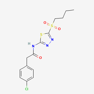 N-[5-(butylsulfonyl)-1,3,4-thiadiazol-2-yl]-2-(4-chlorophenyl)acetamide