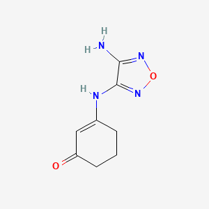 3-[(4-Amino-1,2,5-oxadiazol-3-yl)amino]cyclohex-2-en-1-one