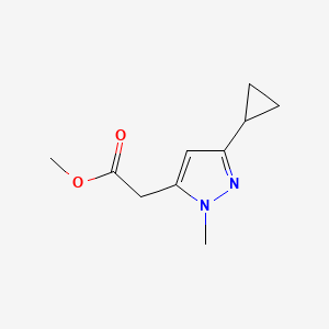 Methyl (3-cyclopropyl-1-methyl-1H-pyrazol-5-yl)acetate