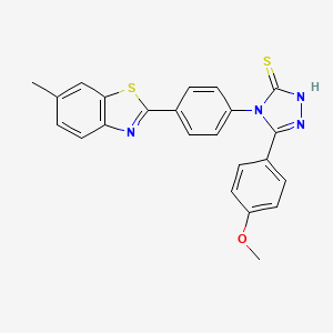 5-(4-methoxyphenyl)-4-[4-(6-methyl-1,3-benzothiazol-2-yl)phenyl]-4H-1,2,4-triazole-3-thiol