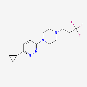 3-Cyclopropyl-6-[4-(3,3,3-trifluoropropyl)piperazin-1-yl]pyridazine