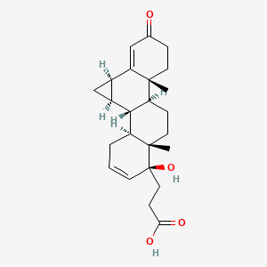 B1222160 17alpha-Hydroxy-6beta,7beta-methylene-3-oxo-D-homo-17aalpha-pregna-4,16-dien-21-carboxylic acid CAS No. 81844-75-9