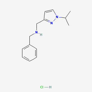 molecular formula C14H20ClN3 B12221625 benzyl[(1-isopropyl-1H-pyrazol-3-yl)methyl]amine 