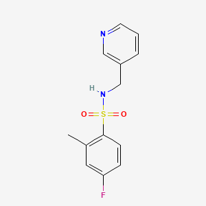 4-fluoro-2-methyl-N-[(pyridin-3-yl)methyl]benzene-1-sulfonamide