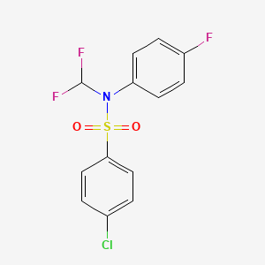 4-chloro-N-(difluoromethyl)-N-(4-fluorophenyl)benzenesulfonamide