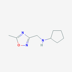 N-[(5-methyl-1,2,4-oxadiazol-3-yl)methyl]cyclopentanamine