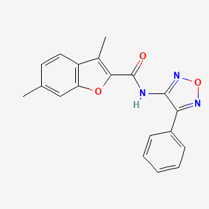 3,6-dimethyl-N-(4-phenyl-1,2,5-oxadiazol-3-yl)-1-benzofuran-2-carboxamide