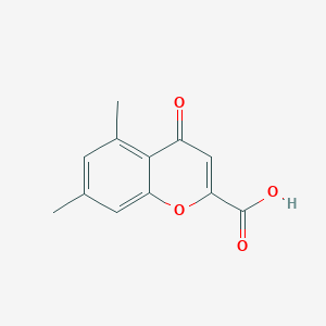 4H-1-Benzopyran-2-carboxylic acid, 5,7-dimethyl-4-oxo-