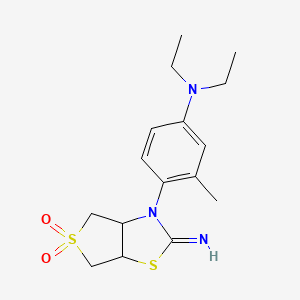 molecular formula C16H23N3O2S2 B12221752 N,N-diethyl-4-(2-imino-5,5-dioxidotetrahydrothieno[3,4-d][1,3]thiazol-3(2H)-yl)-3-methylaniline 