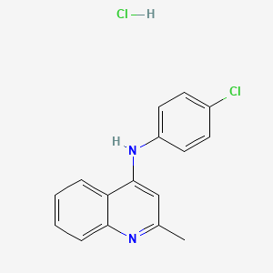 N-(4-chlorophenyl)-2-methylquinolin-4-amine;hydrochloride