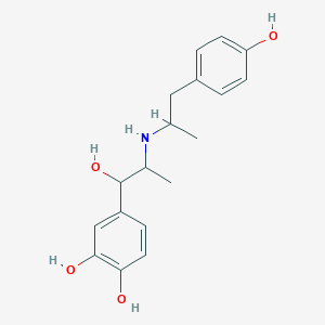 B1222177 1,2-Benzenediol, 4-(1-hydroxy-2-((2-(4-hydroxyphenyl)-1-methylethyl)amino)propyl)- CAS No. 64532-93-0