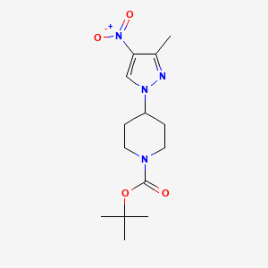 molecular formula C14H22N4O4 B12221804 tert-butyl 4-(3-methyl-4-nitro-1H-pyrazol-1-yl)piperidine-1-carboxylate 