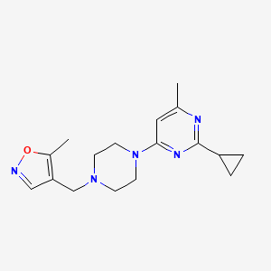 2-Cyclopropyl-4-methyl-6-{4-[(5-methyl-1,2-oxazol-4-yl)methyl]piperazin-1-yl}pyrimidine