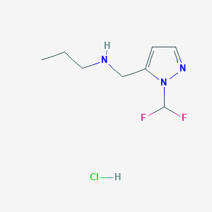 {[1-(difluoromethyl)-1H-pyrazol-5-yl]methyl}propylamine