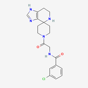 (3-chlorophenyl)-N-(2-oxo-2-spiro[4,5,6,7-tetrahydroimidazo[4,5-c]pyridine-4,4'-piperidine]-10-ylethyl)carboxamide