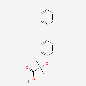 molecular formula C19H22O3 B1222185 2-甲基-2-[4-(2-苯基丙烷-2-基)苯氧基]丙酸 CAS No. 2012-73-9