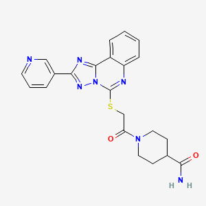 1-({[2-(Pyridin-3-yl)[1,2,4]triazolo[1,5-c]quinazolin-5-yl]sulfanyl}acetyl)piperidine-4-carboxamide