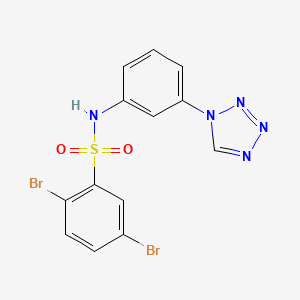 2,5-dibromo-N-[3-(1H-tetrazol-1-yl)phenyl]benzenesulfonamide