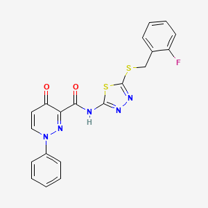 N-{5-[(2-fluorobenzyl)sulfanyl]-1,3,4-thiadiazol-2-yl}-4-oxo-1-phenyl-1,4-dihydropyridazine-3-carboxamide