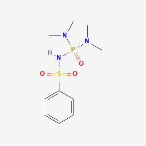 molecular formula C10H18N3O3PS B12221947 N-[bis(dimethylamino)phosphoryl]benzenesulfonamide CAS No. 321976-54-9