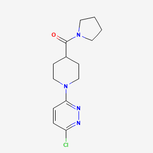 molecular formula C14H19ClN4O B12221970 [1-(6-Chloropyridazin-3-yl)piperidin-4-yl](pyrrolidin-1-yl)methanone 