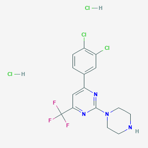 4-(3,4-Dichlorophenyl)-2-piperazin-1-YL-6-(trifluoromethyl)pyrimidine