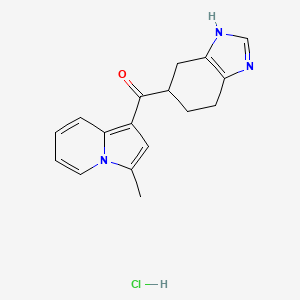 5-((3-Methyl-1-indolizinyl)carbonyl)-4,5,6,7-tetrahydro-1H-benzimidazole hydrochloride