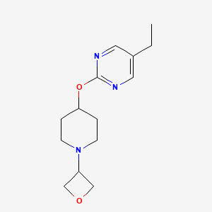 molecular formula C14H21N3O2 B12222003 5-Ethyl-2-{[1-(oxetan-3-yl)piperidin-4-yl]oxy}pyrimidine 