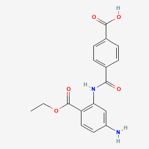 molecular formula C17H16N2O5 B1222202 Ethyl 2-(4'-carboxybenzamido)-4-aminobenzoate CAS No. 73626-07-0