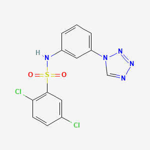 molecular formula C13H9Cl2N5O2S B12222041 2,5-dichloro-N-[3-(tetrazol-1-yl)phenyl]benzenesulfonamide 