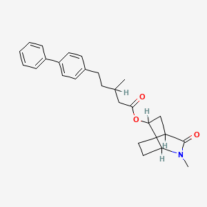 (2-Methyl-3-oxo-2-azabicyclo[2.2.2]octan-6-yl) 3-methyl-5-(4-phenylphenyl)pentanoate