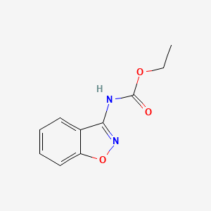 molecular formula C10H10N2O3 B12222092 Carbamic acid, 1,2-benzisoxazol-3-yl-, ethyl ester (9CI) 