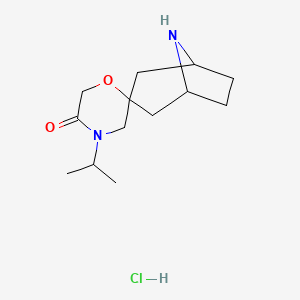 4'-(Propan-2-yl)-8-azaspiro[bicyclo[3.2.1]octane-3,2'-morpholin]-5'-one hydrochloride