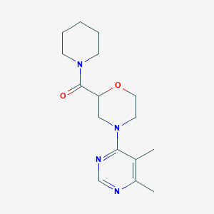 4-(5,6-Dimethylpyrimidin-4-yl)-2-(piperidine-1-carbonyl)morpholine