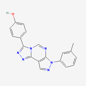 molecular formula C19H14N6O B12222140 4-[7-(3-methylphenyl)-7H-pyrazolo[4,3-e][1,2,4]triazolo[4,3-c]pyrimidin-3-yl]phenol 