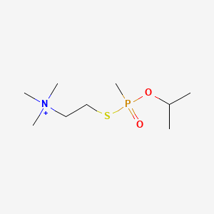 molecular formula C9H23NO2PS+ B1222216 Ethanaminium, N,N,N-trimethyl-2-((methyl(1-methylethoxy)phosphinyl)thio)- CAS No. 56217-69-7
