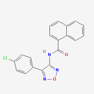 molecular formula C19H12ClN3O2 B12222173 N-[4-(4-chlorophenyl)-1,2,5-oxadiazol-3-yl]naphthalene-1-carboxamide 