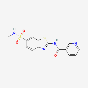 N-[6-(methylsulfamoyl)-1,3-benzothiazol-2-yl]pyridine-3-carboxamide