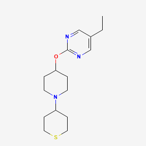 5-Ethyl-2-{[1-(thian-4-yl)piperidin-4-yl]oxy}pyrimidine