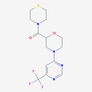 2-(Thiomorpholine-4-carbonyl)-4-[6-(trifluoromethyl)pyrimidin-4-yl]morpholine