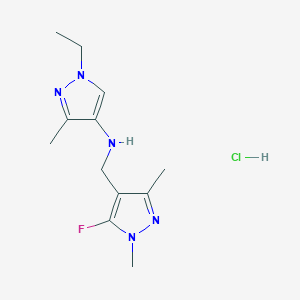 1-ethyl-N-[(5-fluoro-1,3-dimethylpyrazol-4-yl)methyl]-3-methylpyrazol-4-amine;hydrochloride