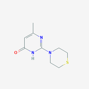 molecular formula C9H13N3OS B12222299 6-Methyl-2-(thiomorpholin-4-yl)pyrimidin-4-ol 