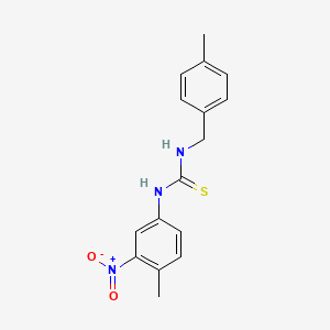 molecular formula C16H17N3O2S B1222230 1-(4-Methyl-3-nitrophenyl)-3-[(4-methylphenyl)methyl]thiourea 