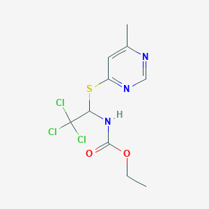 Ethyl {2,2,2-trichloro-1-[(6-methylpyrimidin-4-yl)sulfanyl]ethyl}carbamate