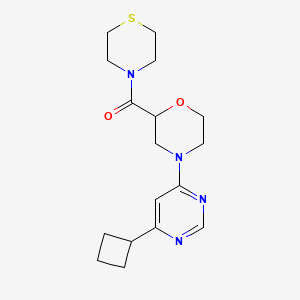 4-(6-Cyclobutylpyrimidin-4-yl)-2-(thiomorpholine-4-carbonyl)morpholine