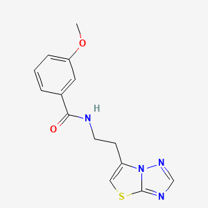 3-methoxy-N-[2-([1,3]thiazolo[3,2-b][1,2,4]triazol-6-yl)ethyl]benzamide