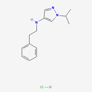 molecular formula C14H20ClN3 B12222363 1-isopropyl-N-(2-phenylethyl)-1H-pyrazol-4-amine 