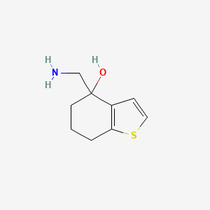 molecular formula C9H13NOS B12222369 4-(Aminomethyl)-4,5,6,7-tetrahydro-1-benzothiophen-4-ol 