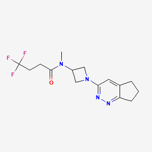 N-(1-{5H,6H,7H-cyclopenta[c]pyridazin-3-yl}azetidin-3-yl)-4,4,4-trifluoro-N-methylbutanamide